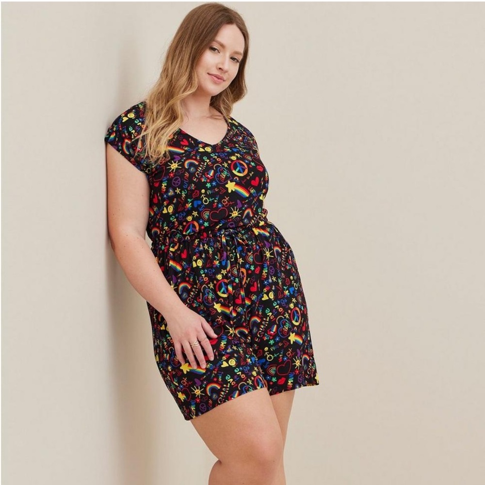 Torrid Rainbow Romper